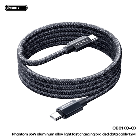Cáp sạc nhanh 65W REMAX CB01-C-C cáp 2 đầu Type C dài 1m2 chính hãng