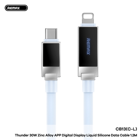 Cáp sạc nhanh 30w REMAX CB13-C-L cáp Type C ra Iphone dài 1m2 có led siêu đẹp