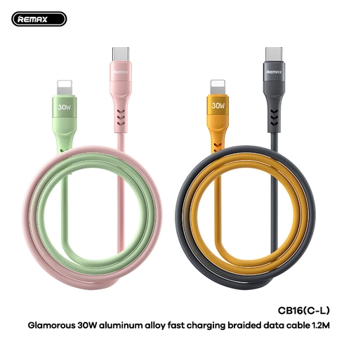 Cáp sạc nhanh 30w REMAX CB16-C-L cáp Type C ra Iphone dài 1m2 chính hãng