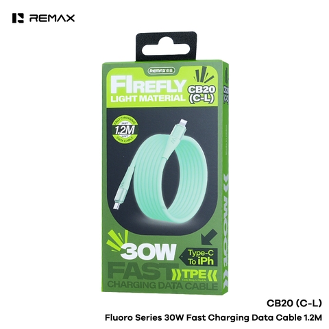 Cáp sạc nhanh 30w REMAX CB20-C-L cáp Type C ra Iphone (c-l) dài 1m2 chính hãng