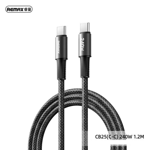 Cáp sạc nhanh 240W REMAX CB25-C-C cáp 2 đầu Type C (C-C) dài 1m2 chính hãng