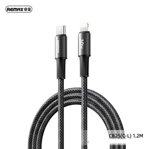Cáp sạc nhanh 30W REMAX CB25-C-L cáp Type C ra Iphone (C-L) dài 1m2 chính hãng
