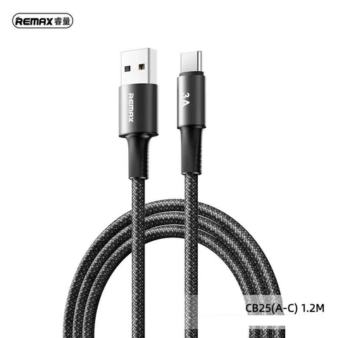 Cáp sạc nhanh 3A REMAX CB25-A-C cáp USB ra Type C(A-C) dài 1m2 chính hãng