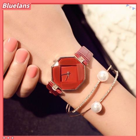 Đồng hồ nữ Bluelans dây giả da thời trang (thanh lý rẻ - ko sẵn pin) / pktn sale