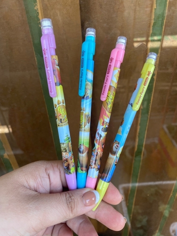 Bút chì bấm ngòi 0.5mm có gôm trên đầu hoạt tiết hoạt hình cho bé [BH: None] 