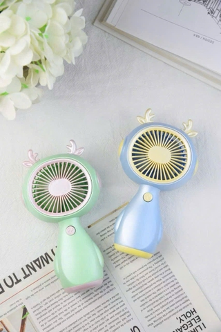 Quạt tích điện mini cầm tay tai hưu [BH 1 tháng]