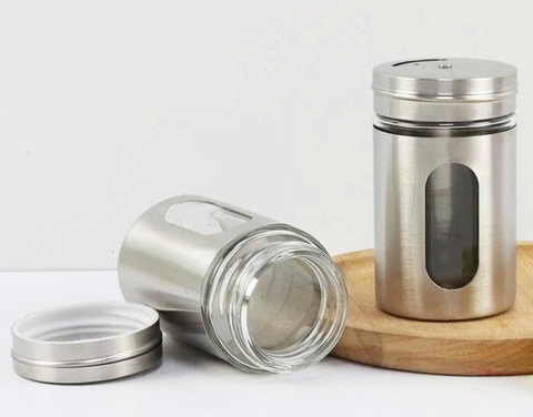 Lọ inox đựng tiêu, gia vị, tăm tiện lợi [BH: None] 1l1