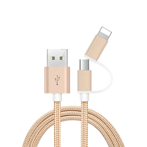 Cáp sạc nhanh đa năng 2 đầu usb ra iPhone và Samsung Micro Fashion Cable SAFE & SPEED [BH 3 tháng] / pktn sale