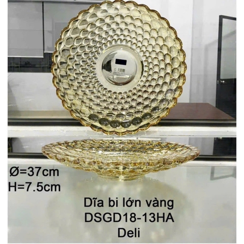 Đĩa thủy tinh chưng trái cây bánh mứt Deli DL18-13HA [BH: NONE] 1l9a2