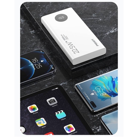 Pin sạc nhanh 22.5w PISEN D-314 10.500mAh dự phòng có LCD chính hãng (10.000mAh) [BH 1 NĂM]
