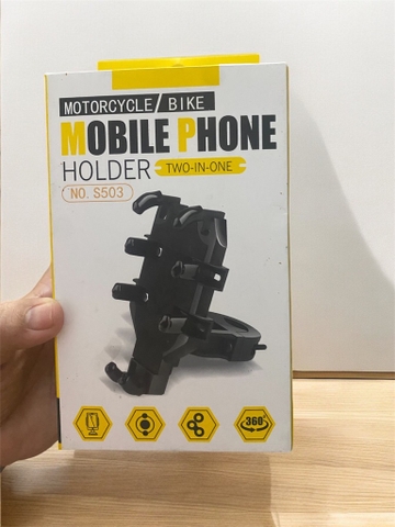Giá đỡ kẹp điện thoại Xe đạp Mobile Phone Holder S503 xoay 360 độ [BH: None]