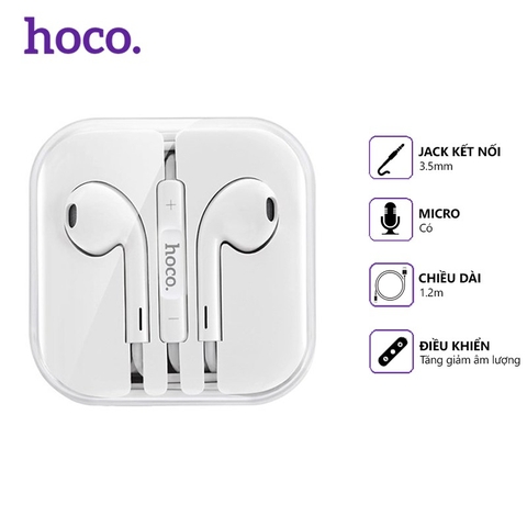 Tai nghe có dây 3.5 HOCO M1 có logo CHÍNH HÃNG SIÊU HAY [BH: 1 năm]