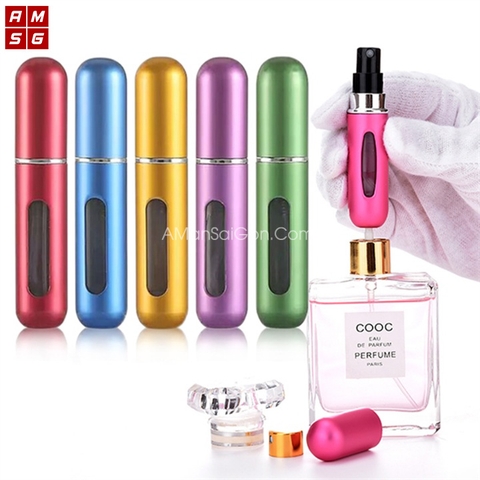 Chai chiết nước hoa, tinh dầu 5ml bỏ túi du lịch mini nhiều màu