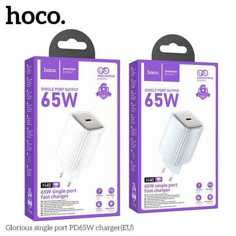 Cóc Sạc nhanh PD65W 1 Cổng Type c Hoco N48 Glorious chính hãng
