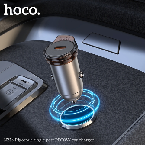 Cóc sạc nhanh 30w xe hơi HOCO NZ16 chính hãng (1 cổng type-c) cho ô tô car charger [BH 1 năm]