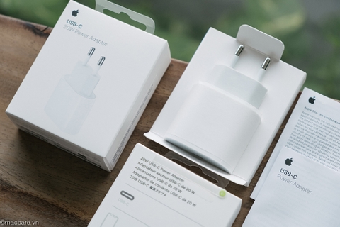 Cóc sạc 20W CHÂN TRÒN EU Apple Zin Nhà Máy full box (A2347) 1 cổng type-c [BH 6 tháng]