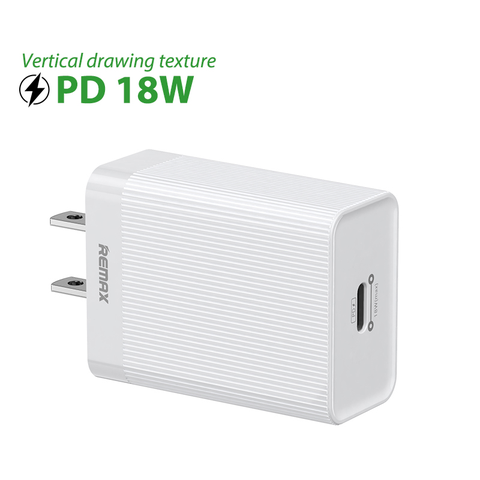 Cóc sạc nhanh 18w REMAX RP-U80 (US) 1 cổng Type C cho iphone 11 12 13 chính hãng [BH 1 năm]