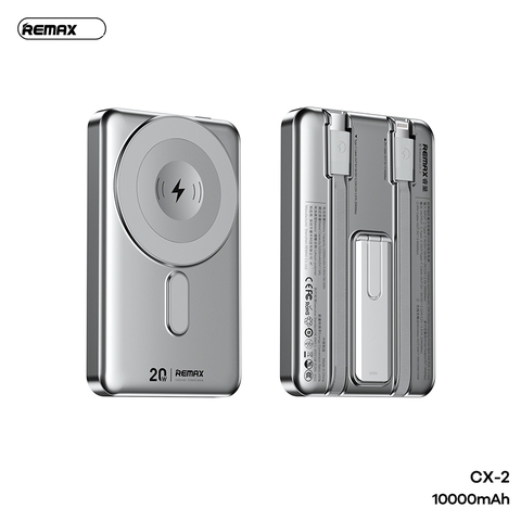 Pin sạc nhanh không dây 20w REMAX CX-2 10.000mAh dự phòng magnetic kèm cáp liền pin chính hãng [BH 1 Năm]