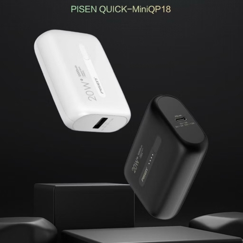Pin sạc dự phòng sạc nhanh 20W Pisen D-304 mini 10.000mAh nhỏ gọn tiện lợi [BH: 1 NĂM]