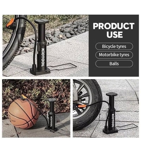 Bơm đạp chân mini Kiotool xe máy, ô tô, bong bóng đa năng [BH: None] 1l9b2