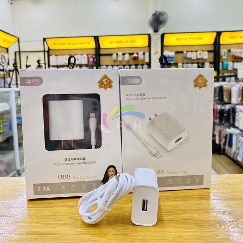 Bộ sạc nhanh 2.1A BYZ U88 (Usb ra iphone lightning) chính hãng [BH: 6 tháng]