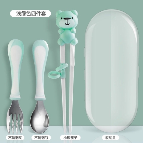 Hộp dụng cụ 3 món tập ăn cho bé (mẫu ngẫu nhiên tùy lô) [BH: NONE]