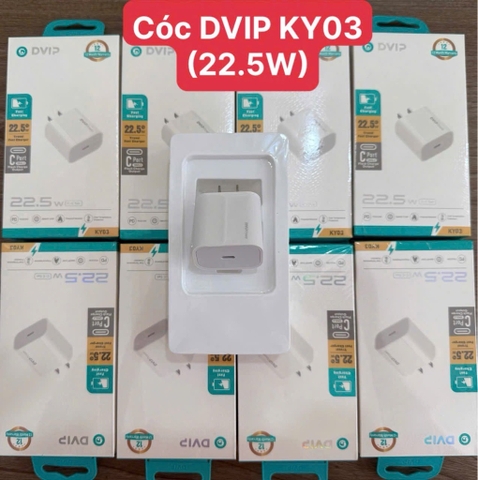 Cóc sạc nhanh 22.5W Dvip KY03 1 cổng Type C [BH: 6 Tháng]