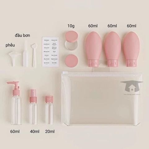Bộ dụng cụ 11 món chiết mỹ phẩm min du lịch tiện lợi [BH: NONE]