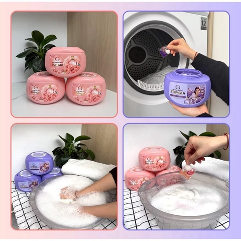 Hộp 40 viên giặt xả 3in1 hương nước hoa Topgia [BH: None]