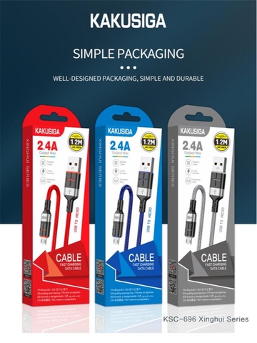 Cáp sạc nhanh Samsung KAKU KSC-696 dây dù Micro 1.2m chính hãng [BH 6 tháng]