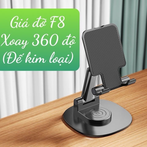 Giá đỡ điện thoại F8/ L361 xoay 360 độ đế kim loại / pktn sale