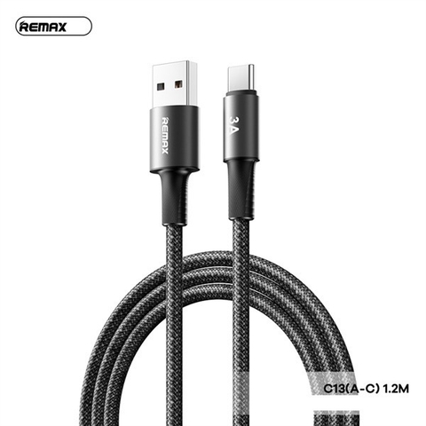 Cáp sạc nhanh type-c 3A 15w REMAX C13 (usb ra type c) 1.2m chính hãng [BH 1 năm]