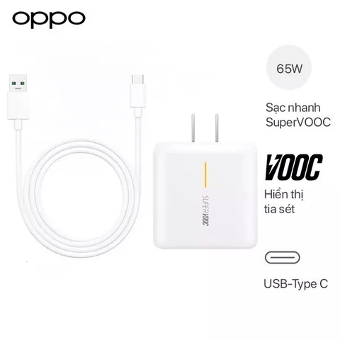BỘ SẠC NHANH OPPO VOOC 65W ZIN TYPE C SẠC NHANH LOẠI 1 G46 [BH 6 tháng]