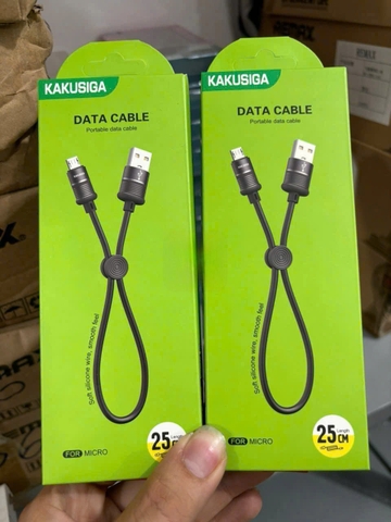 Cáp sạc ngắn 25cm KAKUSIGA 373 Micro cáp usb ra micro chính hãng