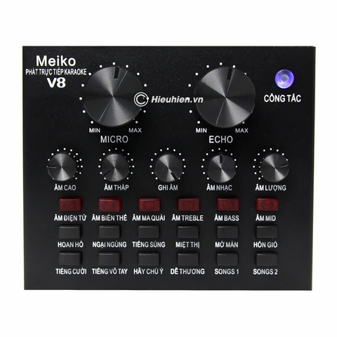 Soundcard V8 hát karaoke livestream, thu âm [BH 1 tháng]