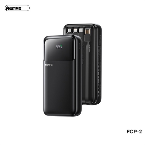Pin sạc nhanh 22.5w REMAX FCP-2 20.000mAh dự phòng kèm cáp liền pin chính hãng QC3.0 PD [BH 1 năm]