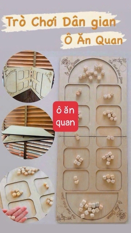 Bàn trò chơi dân gian Ô ăn quan bằng gỗ có thể gấp gọn [BH: None]19