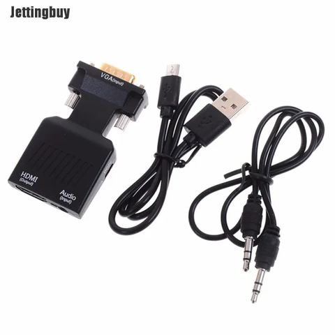 Cáp chuyển, box chuyển đổi VGA ra HDMI (có audio) hộp giấy full HD Converter [BH 3 tháng] / pktn sale