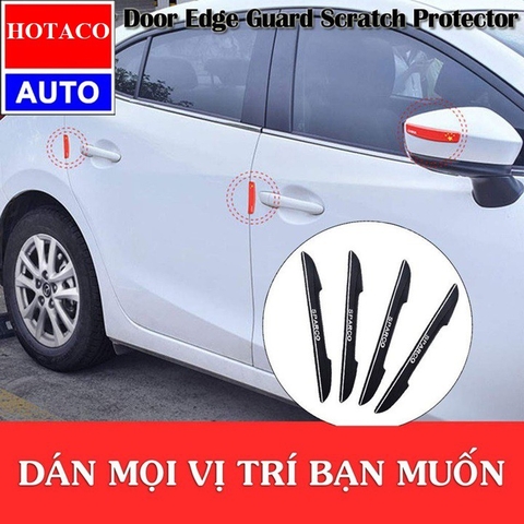 Combo 4 miếng nẹp chống trày xướt va đập xe hơi (ô tô) [màu đỏ / đen / trắng] / pktn sale