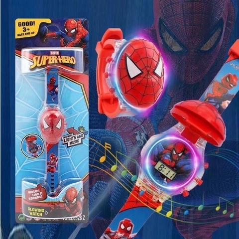 Đồng hồ đeo tay cho bé có nhạc và đèn nhiều mẫu hoạt hình ngẫu nhiên