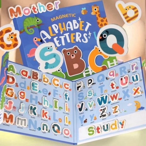 Sách bảng chữ cái, chữ số Alphabet letters nam châm cho bé [BH: NONE]