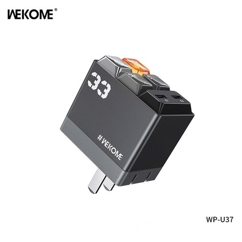 Cóc sạc nhanh 33w WEKOME WP-U37 CN 2 cổng type-c chính hãng [BH 1 năm]