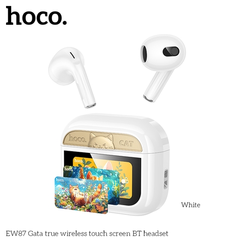 Tai nghe bluetooth HOCO EW87 mẫu PRO3 dock kèm màn hình cảm ứng siêu tiện lợi