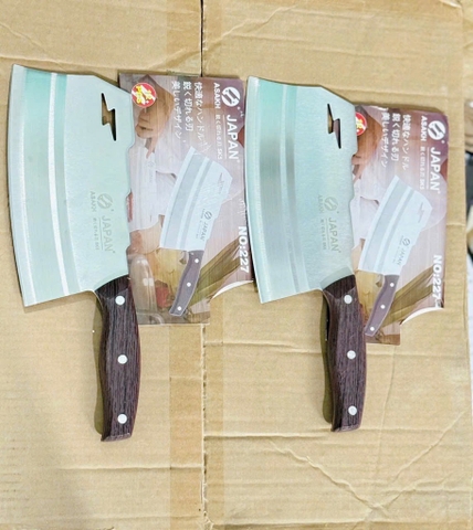 Dao chặt xương Nhật Bản 227 cán gỗ tia chớp làm bếp [BH: None]