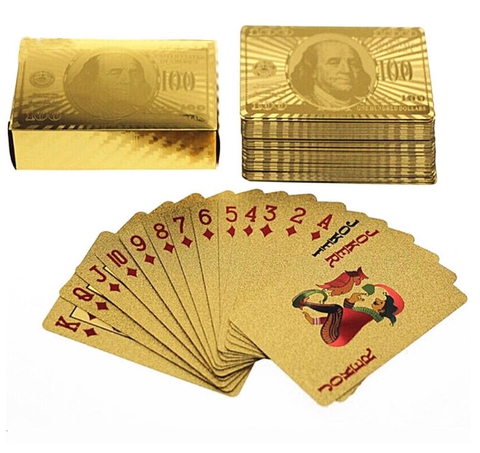 Bộ bài mạ vàng 24k chơi tết