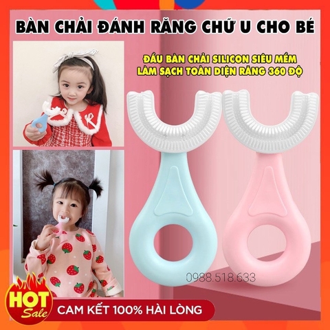 Bàn chải đánh răng chữ U silicone cho bé