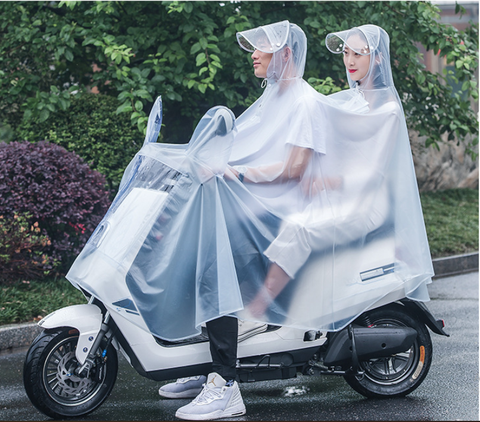 ÁO MƯA XE ĐIỆN BÔNG TUYẾT 2 ĐẦU [BH: NONE]