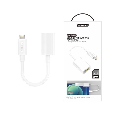 Cáp chuyển OTG Sendem A11 chân iPhone Lightning ra USB chính hãng [BH 3 tháng] / pktn sale