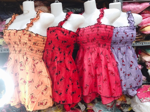 Đồ bộ nhún ngực hàng thanh lý shop quần áo (màu ngẫu nhiên) <50kg / pktn sale