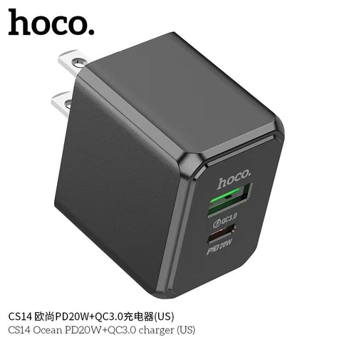 Cóc sạc nhanh 20w Hoco CS14 1U1C (1 cổng usb vs 1 cổng type-c) Chính Hãng [BH 1 NĂM]